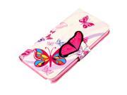 MOONCASE [Pink] High Quality PU Leather Case for Samsung Galaxy Note 3 N9000 Wallet Flip Bracket TPU Cover with Beatifull Butterfly Buckle