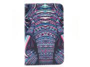 MOONCASE Stylish [Painted Patterns] Premium PU Leather Flip Wallet Card Slot Bracket Back Case Cover for Samsung Galaxy Tab 4 7.0 7.0 SM T230NU BF01