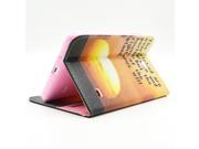 MOONCASE Stylish [Painted Patterns] Premium PU Leather Flip Wallet Card Slot Bracket Back Case Cover for Samsung Galaxy Tab 4 7.0 7.0 SM T230NU BF05