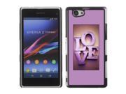 MOONCASE Hard Protective Printing Back Plate Case Cover for Sony Xperia Z1 Compact No.5004501