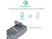BESTEK 2 Outlet Portable Travel Power Strip with 4.2A Dual Smart USB Charging Ports 16 inch Cord ETL Listed