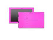 Pink Carbon Fiber Microsoft Surface Pro 3 Skin Stickers Decal Stickerboy Front Back Sides 2 complete side wraps Type Cover Keyboard Bottom