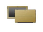Gold Brushed Aluminum Microsoft Surface Pro 3 Skin Stickers Decal Stickerboy Front Back Sides 2 complete side wraps Type Cover Keyboard Bottom