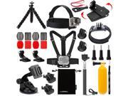 Luxebell Accessories Kit for AKASO EK5000 EK7000 4K WIFI Action Camera Gopro Hero 5 Session 5 Hero 4 3 3 2 1 14 Items