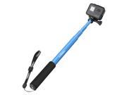 Luxebell Selfie Stick Adjustable Telescoping Monopod Pole for Gopro Hero 5 Session 5 Hero 4 3 3 2 40 Blue