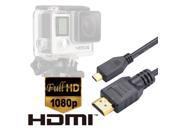 Luxebell High Speed HDMI HD Video Cable for Gopro Hero 5 4 Black Silver 3 3 and Sjcam Sj4000 Sj5000 5feet 1.5m