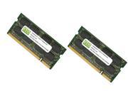 2GB 2X1GB DDR2 400MHz PC2 3200 200 pin SODIMM Laptop Memory RAM