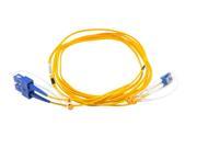 LC to SC Single Mode Duplex 9 125 OS1 OS2 Fiber Cable 2mm PVC Yel 6.56 ft 2 Meter