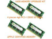 16GB 4 X 4GB DDR3 1600MHz PC3 12800L Memory RAM for Apple iMac 2012 Mid 2015 13 2 14 2 MD093LL A A1418