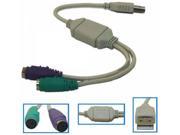 USB To PS2 Mouse Keyboard Converter Cable Adapter