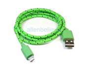 1M 3FT Braided Micro USB Data Sync Charger Cable For Blackberry for HTC for Samsung