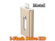 100% full capacity 2015 Metal i Flash Drive HD 32GB Lightning Otg Usb Flash Drive For iPhone 5 5s 5c 6 6 Plus ipad i Flashdrive Pendrive