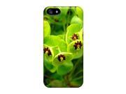 Iphone 5 5S SE Hard Back With Bumper Silicone Gel Tpu Case Cover Nature Green Plantlet Hd