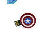 SFY Real Capacity Captain America Shield 8GB 16GB 32GB Pen Drive Pendrive USB Flash Drive For PC