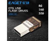 EAGET V9 Official Licensed USB Flash Drive Micro USB OTG 8gb 16gb 32gb Drive Smart Phone Pen Drive Memory Portable USB2.0 Stick