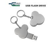 Hot Mickey USB Flash Drive pen drive memory Disk Gift metal Diamond Crystal Pen Drive 64GB