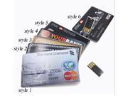4G 8G 16G 32G Bank Credit Card Shape USB Flash Drive Pen Drive Memory Stick best gift