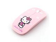 Wireless Mouse Ultra Thin Hello Kitty Computer Mouse 2.4GHz 1200DPI Optical Gaming Mouse Mice Pink
