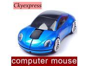 Excellent Mini 2.4Ghz 1600DPI 10m Wireless Car Shape Colorful USB LED Optical Mouse Mice For PC Laptop Notebook 15