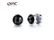 OPK Big Cubic Zirconia Earrings For Man Trending 316L Stainless Steel Men s Trendy Jewelry Gauge Earring 2 Colors GE319
