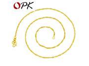 OPK 18K Gold Platinum Plated Chains Never Fade Sexy Collarbone Necklace For Women Men Jewelry 620