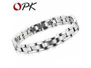 OPK Jewelry Magnet Stone Man Bracelet Classical Stainless Steel Energy Balance Link Chain Bracelets For Men Health Care GS8012