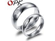 OPK Cool Man Party Rings Classical Stainless Full Steel Cubic Zirconia 6MM Smooth Surface Men Jewelry Cheap Price GJ454
