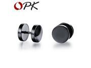OPK Dumbbell Man Stud Earrings Fashion Stainless Steel Men s Jewelry Friendship Gift Simple Design Cheap Price GE299