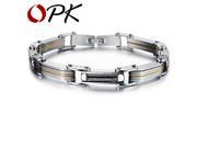 OPK JEWELRY 2014 Arrival Casual Sporty Chain Bracelet for Men Fashion Jewelry Pulseira Masculina Couro Never Fade 691