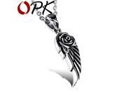 OPK Angels Wing Pendant Necklaces Fashion Trendy 316L Stainless Full Steel Men Jewelry Link Chain Friendship Accessories GX974