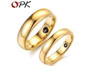 OPK High Quality Tungsten Steel Couple Ring Never Fade Health Care Magnetic Stone Men Women Jewelry Finger Ornament 241