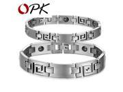 OPK Jewelry Lovers Magnetic Stone Bracelet Healing Stainless Steel Woman Man Bracelets Health Care Women Men Gift GS3108
