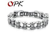 OPK FASHION JEWELRY Wholesale 12mm Wide Men Chain Bracelet Stainless Steel Never Fade high quality 3136B