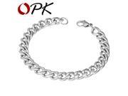 OPK JEWELRY Figaro Man Bracelets Trendy 316L Stainless Steel Men Jewelry Chain Link Mans Friendship Bracelet GS844