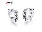 OPK Personality Rivet Design Hoop Earrings For Man Rock Style 316L Stainless Steel 4mm*13mm Men Jewelry Earrings 3 Colors GE316