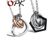 OPK Fashion Stainless Steel Heart Design Pendant Retro Vintage Women Men Cubic Zirconia Jewelry Accessory Pendant 777