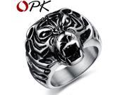 OPK JEWELRY 2014 Personality Men Ring Cool Tiger Head Design Punk Rock Attractive Party Ring Fashion Men Accessory 396