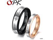OPK Stainless Steel Wedding Bands Couple Rings Retro Style FOREVER LOVE His Hers Promise Engagement Set For Men Women 238