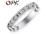 OPK Chain Link Man Bracelets Fashion Trendy Stainless Steel Mens Jewelry Best Gift For Man Boys 21cm Long Accessories 761