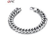 OPK JEWELRY Box 2015 personality Solid Stainless Steel Link Chain Chunky Bracelet Men Jewelry Never Fade 719