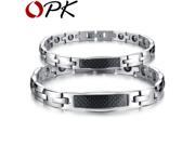 OPK Lovers Health Care Bracelets Fashion Classical Full Steel Cubic Zirconia Women Men Magnetic Jewelry Bracelet GS3344H