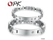OPK Lovers Magnetic Bracelets Casual 316L Stainless Steel Cubic Zirconia Bracelet For Women Men Best Jewelry Gift GS3359