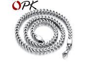 OPK Arrival Men Necklaces Silver Gold Plated Stainless Steel Braided Chain Necklace Fashion Chunky Heavy Metal Jewelry GX671