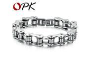 OPK Punk Cool Biker Chain Bracelet For Men Stainless Steel Heavy Metal Texture Stylish Male Accessory DM3136