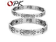 OPK Fashion Lovers Bracelet 316L Stainless Steel CZ Diamond Healthy Magnetic Bracelets For Men Women Jewelry Gift GS3339