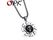 OPK Personality Skeleton Sun Pendant Necklaces Rock Style 316L Stainless Steel Fashion Men Jewelry GX1045