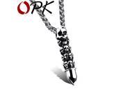 OPK Skeleton Man Pendant Necklaces Punk Style Stainless Steel Link Chain Mens Personality Friendship Jewelry GX980