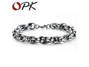 OPK JEWELRY wholesale silver color bracelet. Titanium Steel link Chain Bracelet fashion cable bracelet. 638