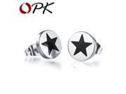 OPK 2Pcs 10mm Men s Barbell Studs Punk Stainless Steel Ear Studs Earrings For Women Men Jewelry Cheap Price GE308