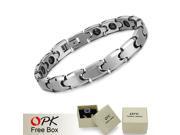 OPK Jewelry Tungsten Steel Couple Bracelet Fashion Energy Balance Health Care Magnet Stone Bracelets For Women Men WS945